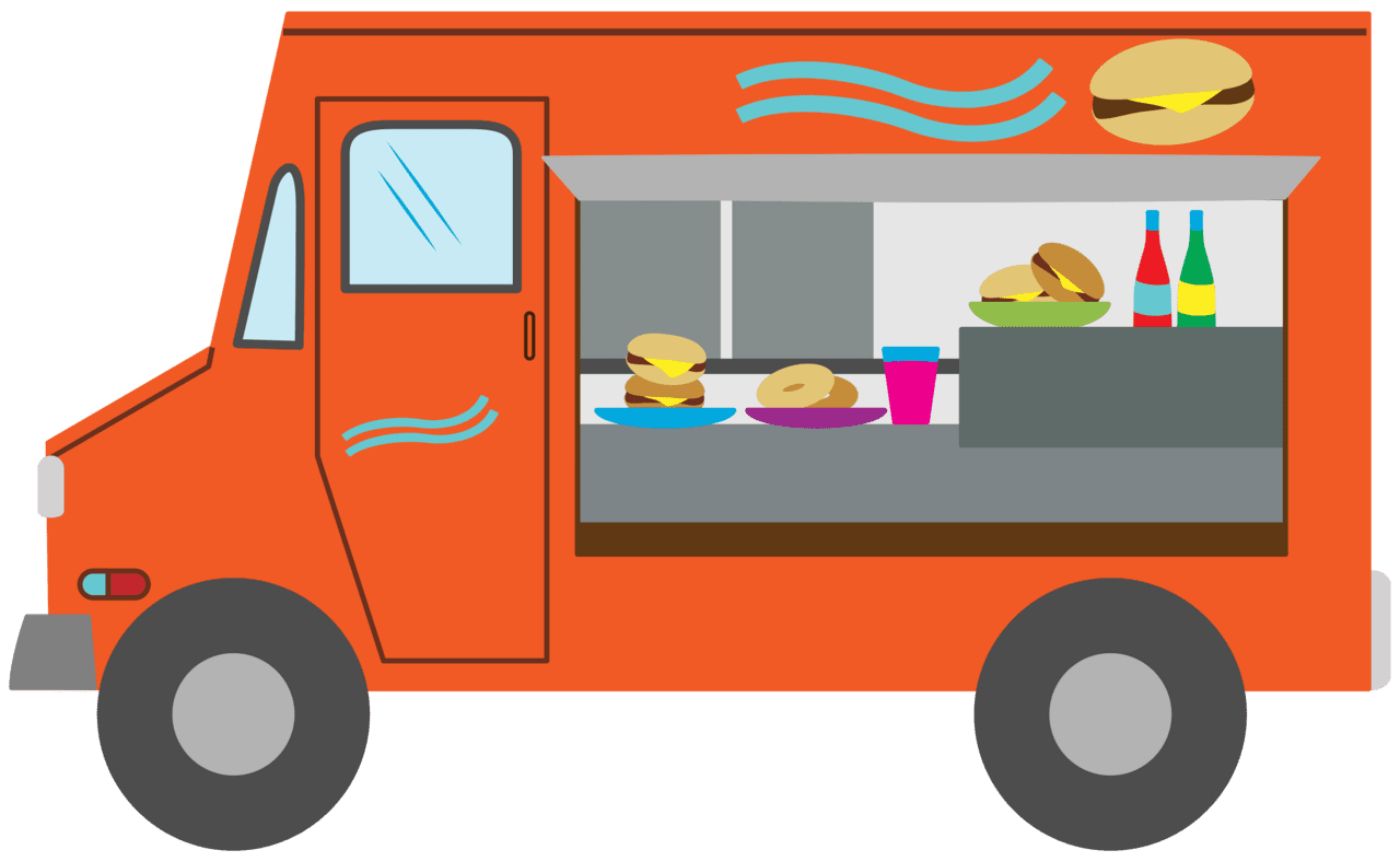 Food truck vector clipart images 4