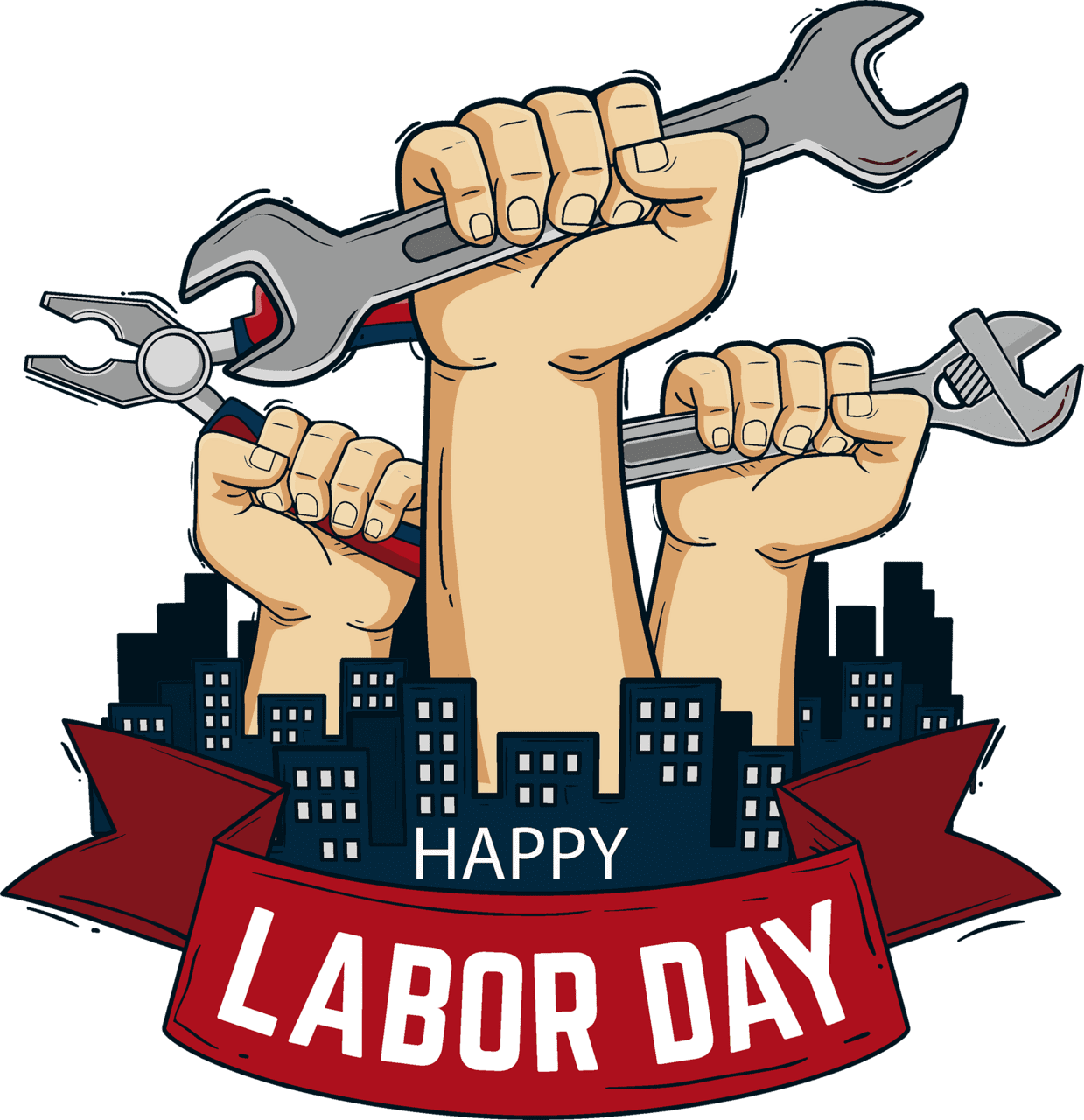 Wrench ternational labor day vector clipart