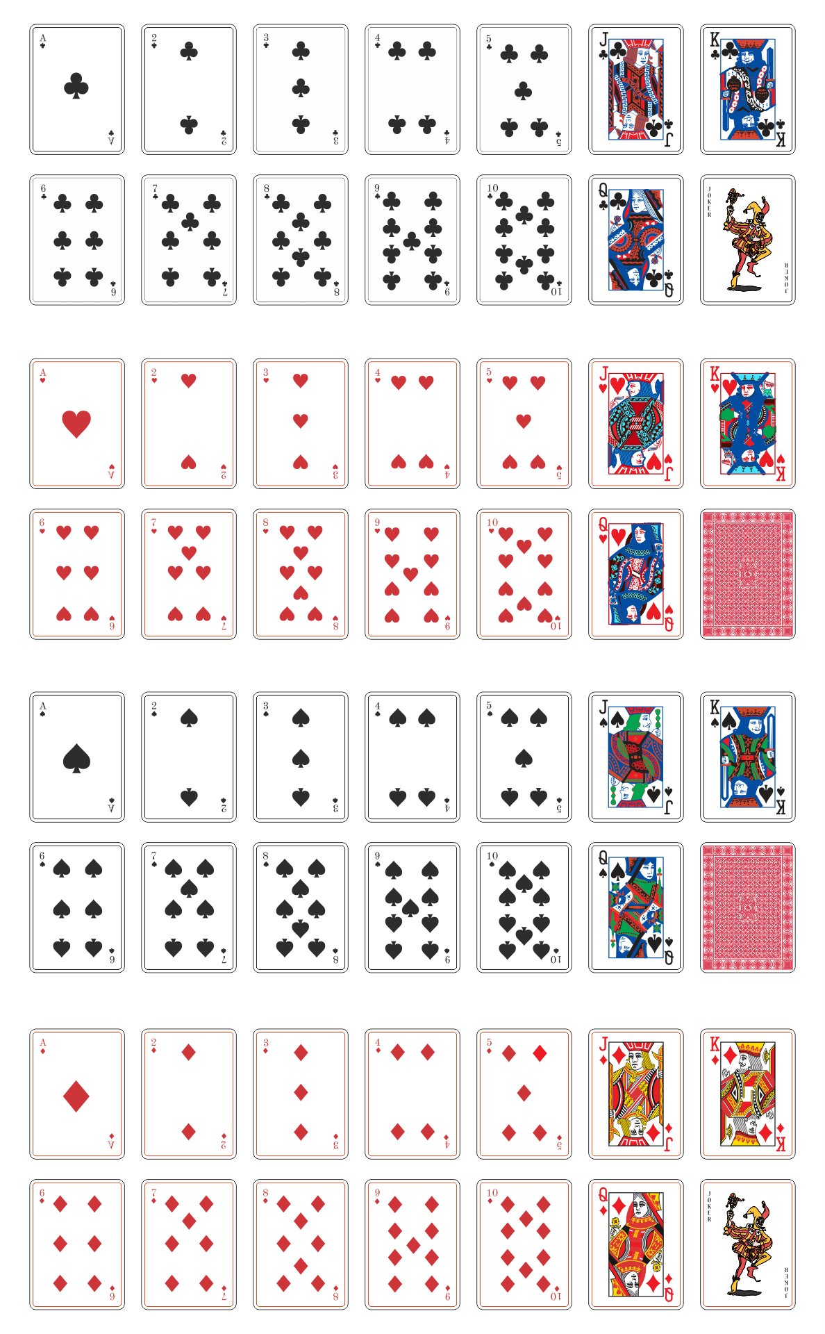 Deck of cards mini playing printables printablee clipart transparent