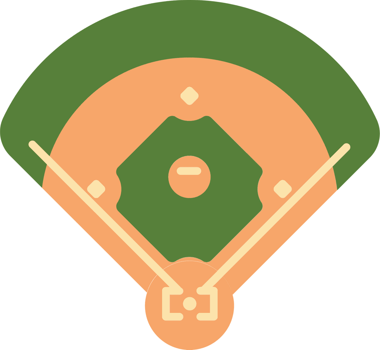 Baseball field diamond vector clipart images