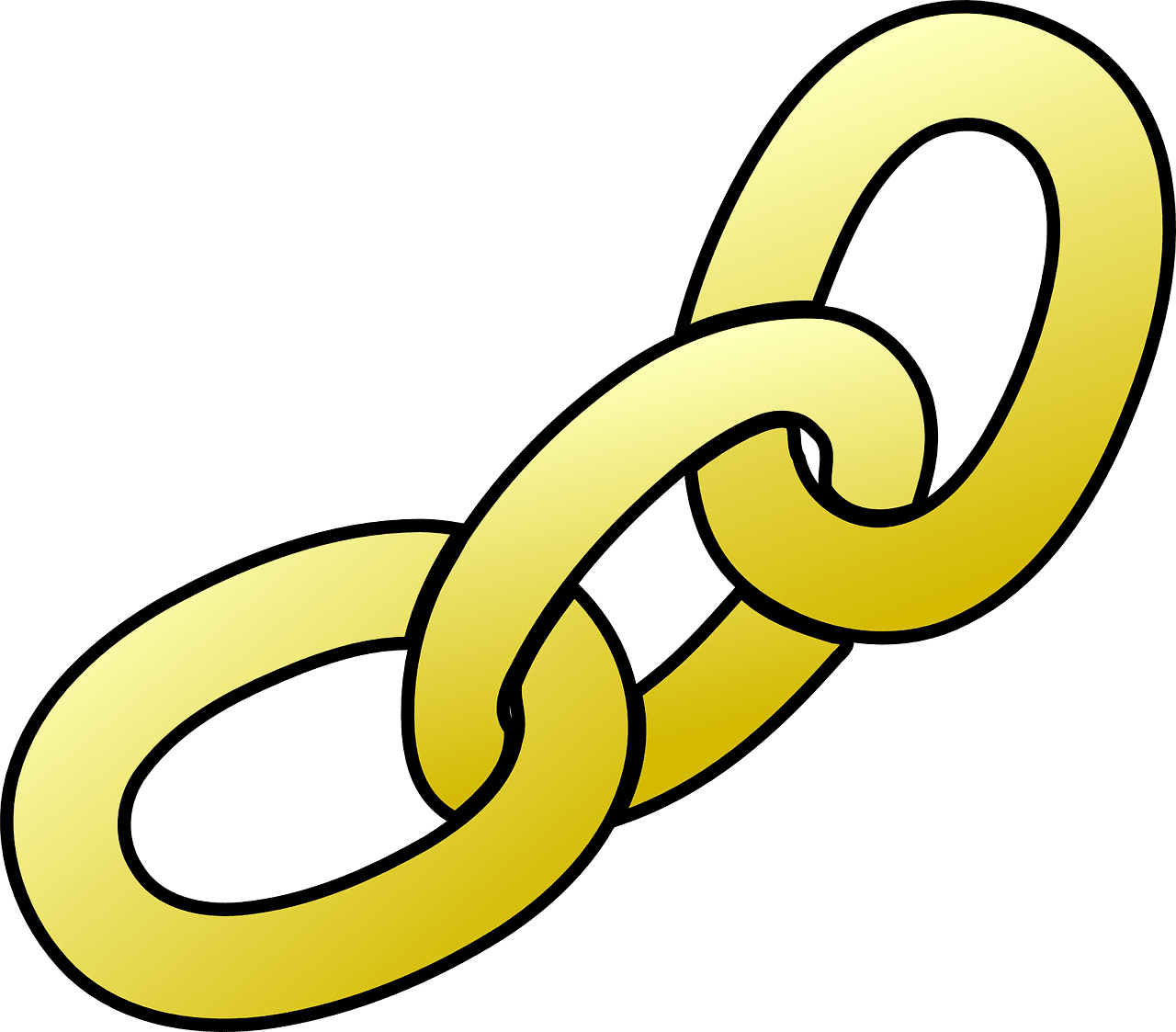 Chain golden links vector graphic clipart