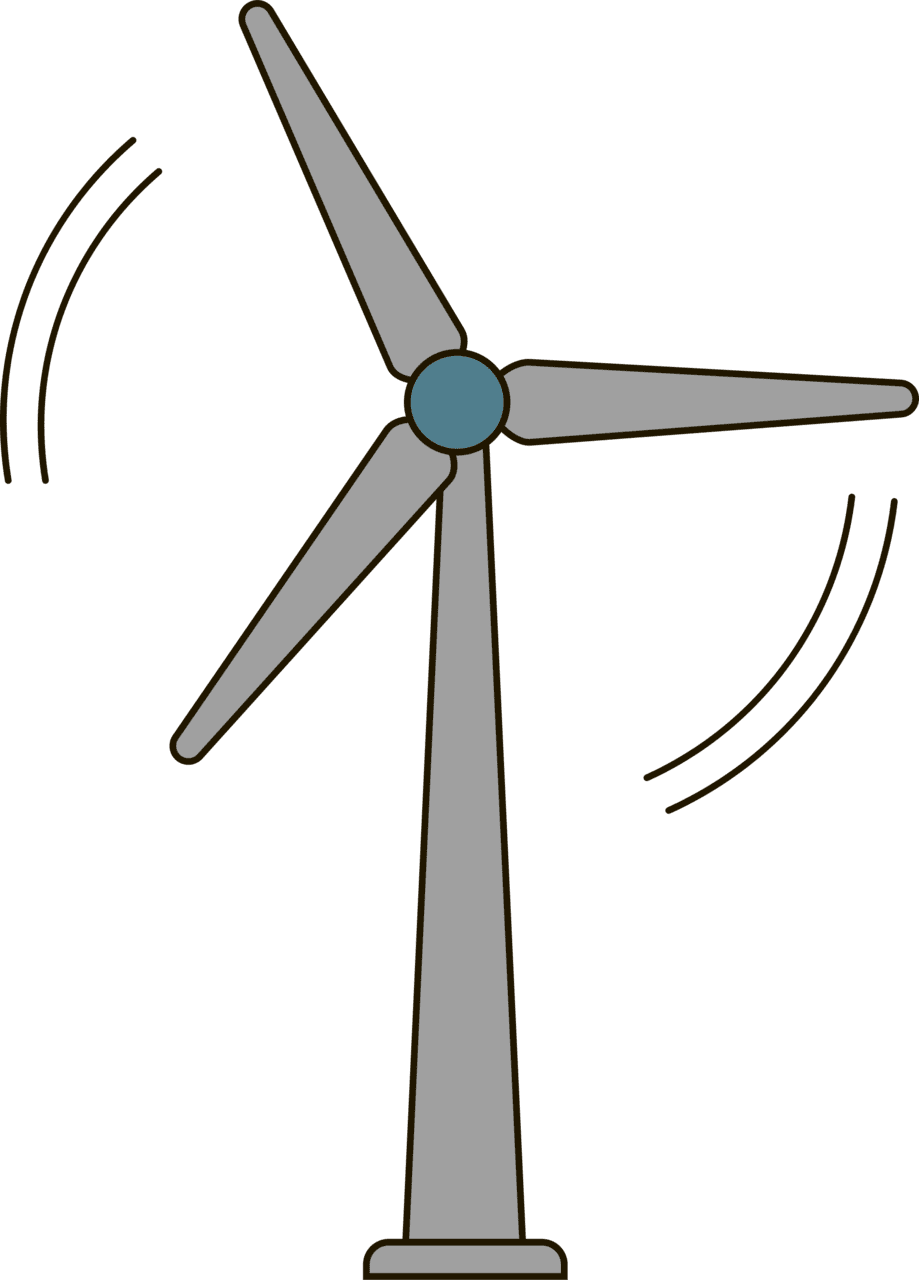 Wind turbine vector clipart images 2