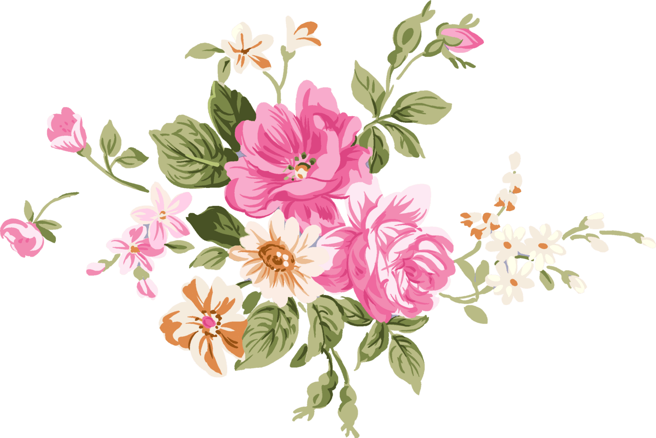 Bouquet of flowers pin page clipart vector