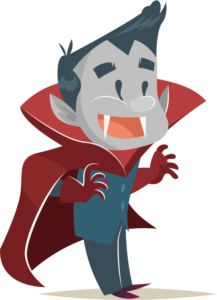 Cartoon animation halloween happy vampire clipart clip art