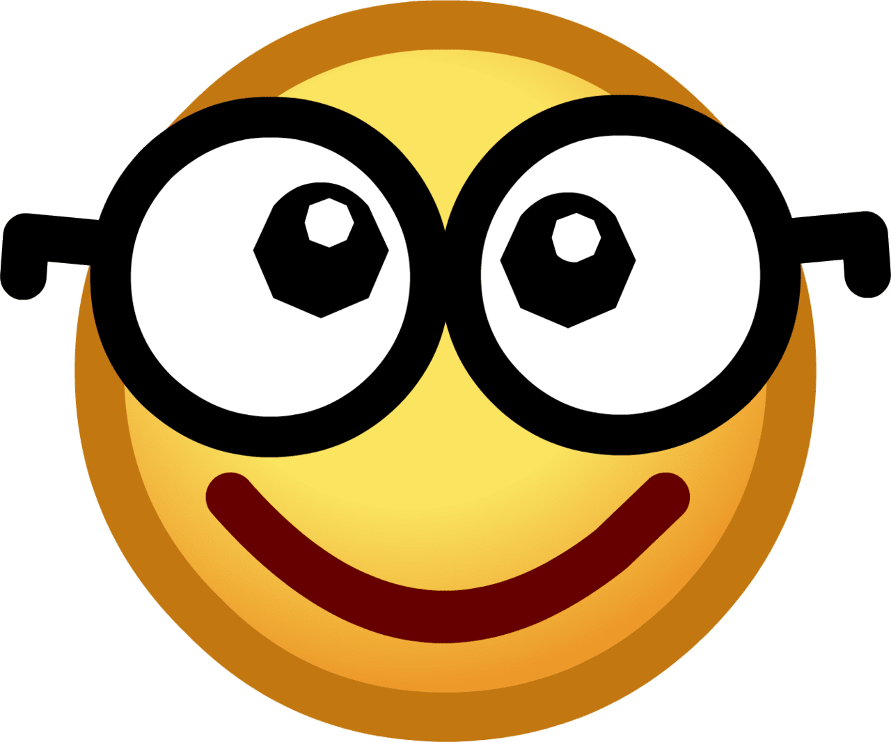 Emoji emot nerd monster takeover clipart logo