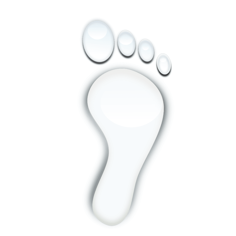 Footprint clipart image water foot print id