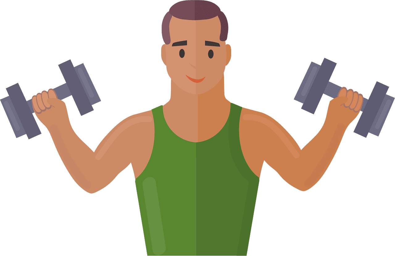 Dumbbell gym vector clipart images