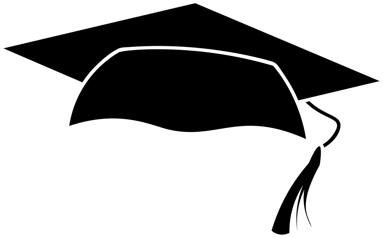 Grad cap graduation clipart vector