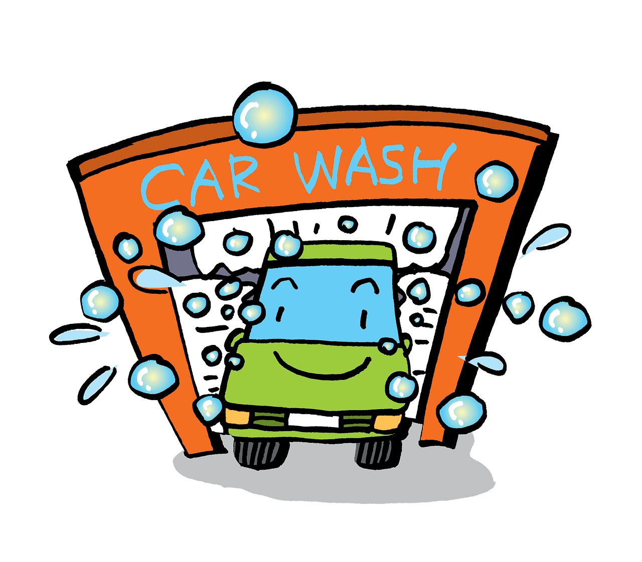 Car wash vector clipart images 2