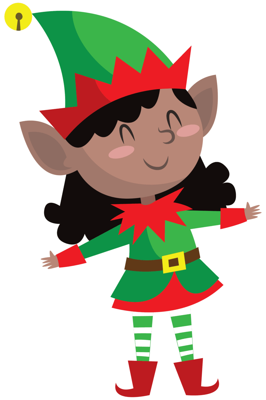 Get dressed christmas elves corrugated plastic cutouts yard art decoration clipart picture