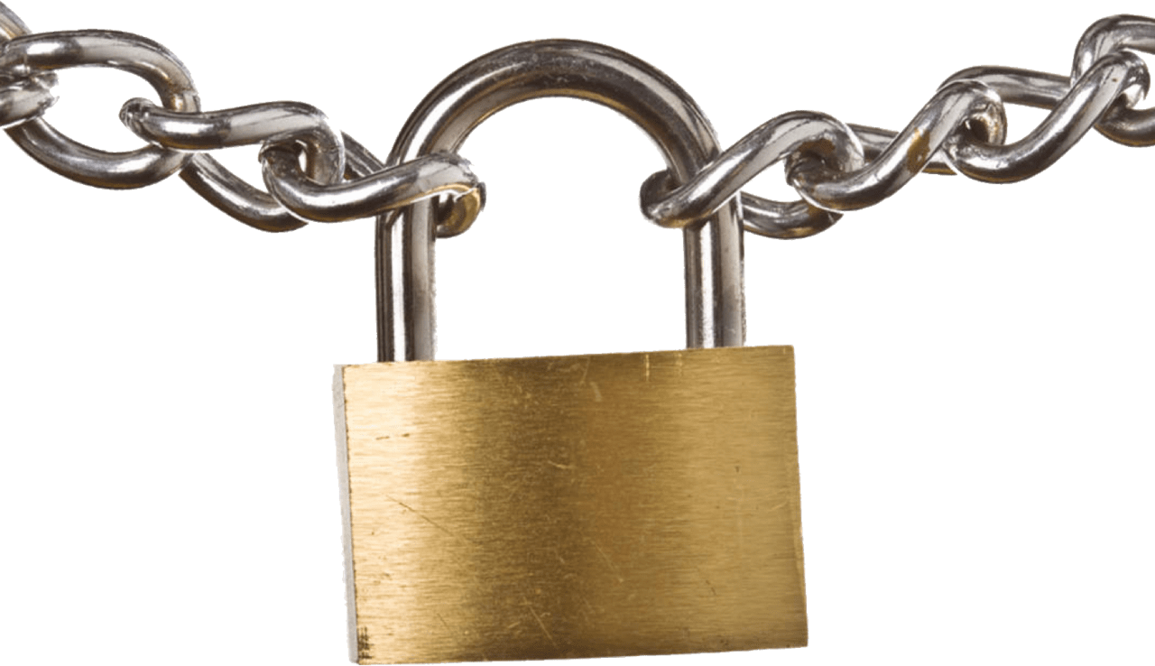 Chain padlock clipart free