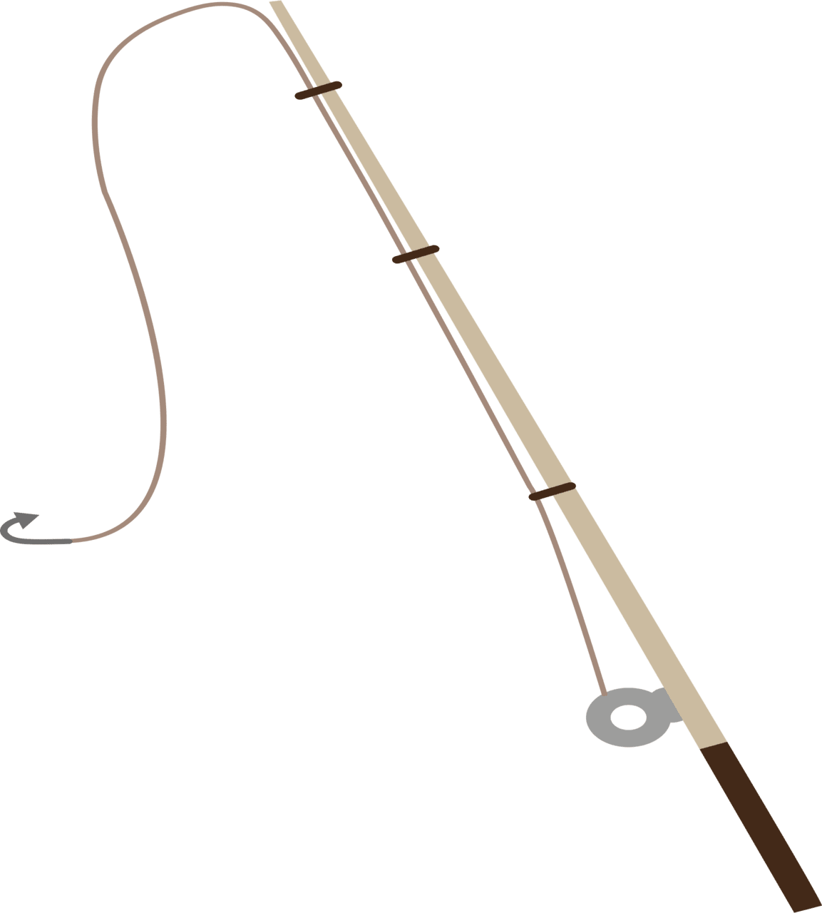 Fishing pole rod vector clipart images 8