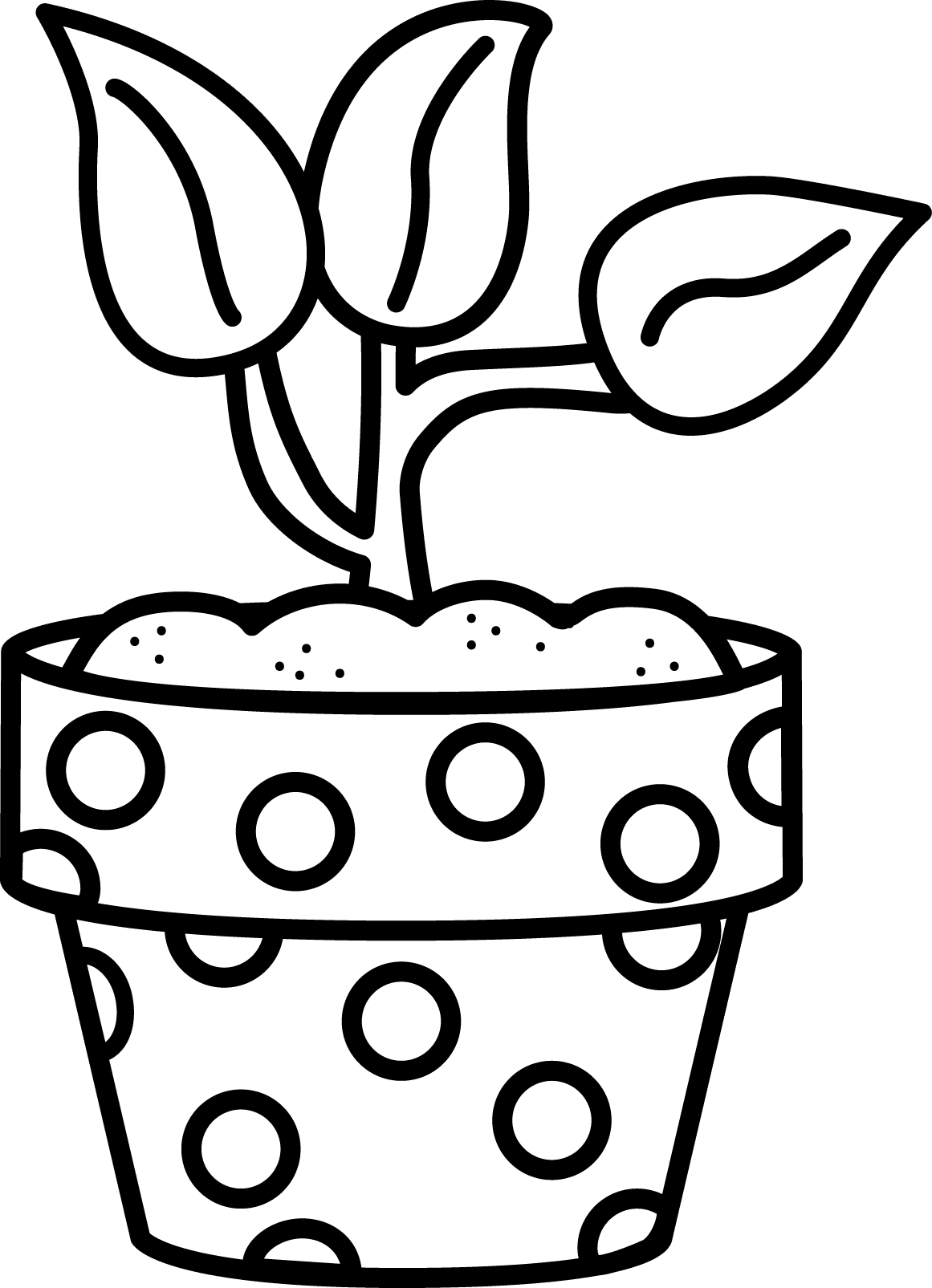 Flower pot pin page clipart photo 2