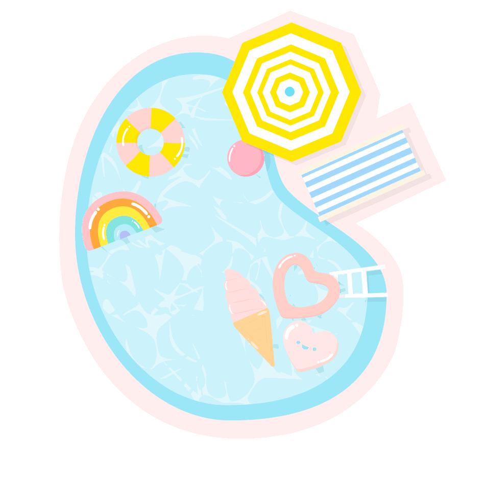 Swimming pool floating los angeles sticker by math find share giphy clipart image