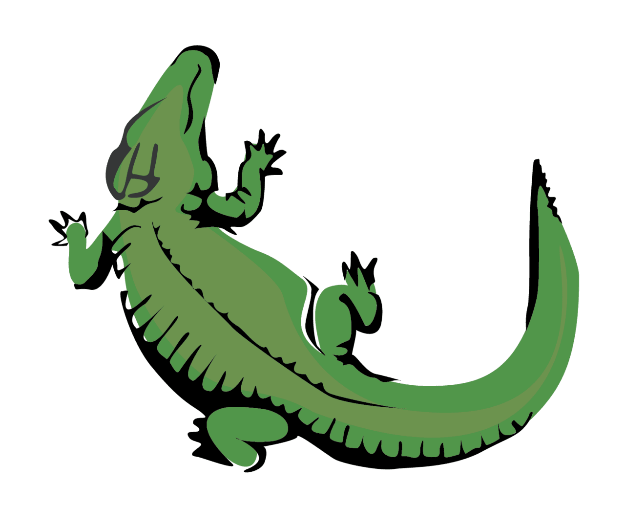 Backwards gator clipart new orleans vector