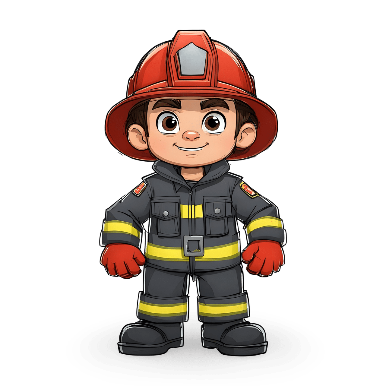 Fireman firefighter cartoon image clipart