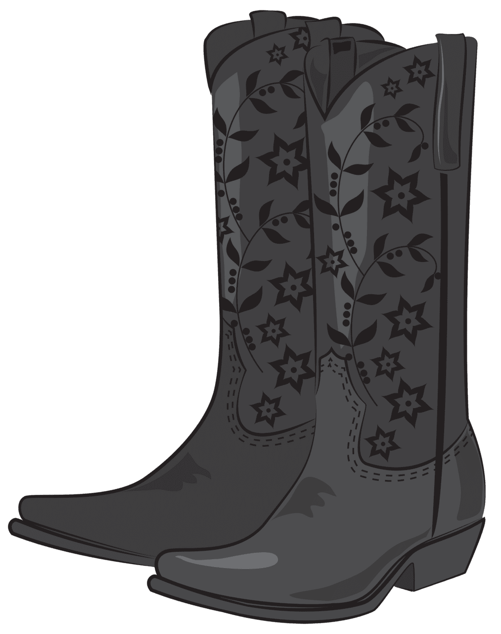 Black cowboy boot clipart best clip art