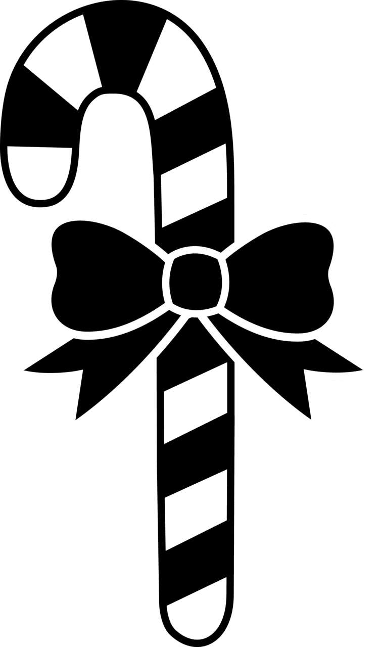 Black and white christmas cute clipart coloring pages transparent