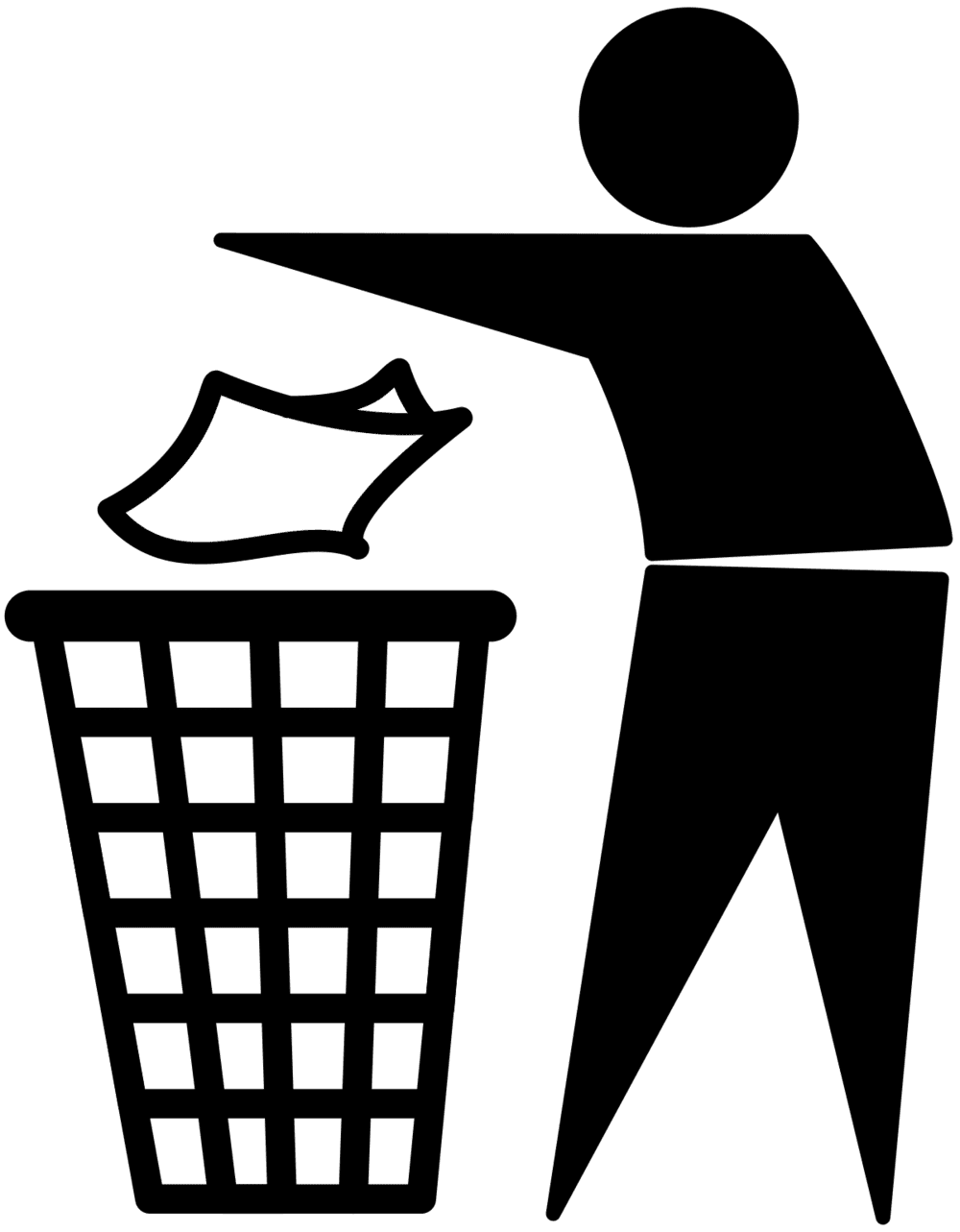 Garbage can decoding recycling symbols gnl clipart logo