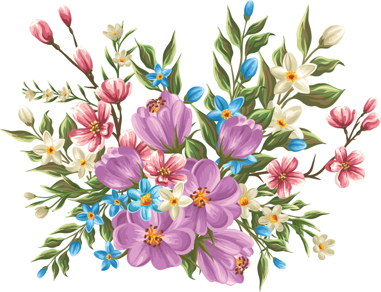 Bouquet pin page clipart image 3