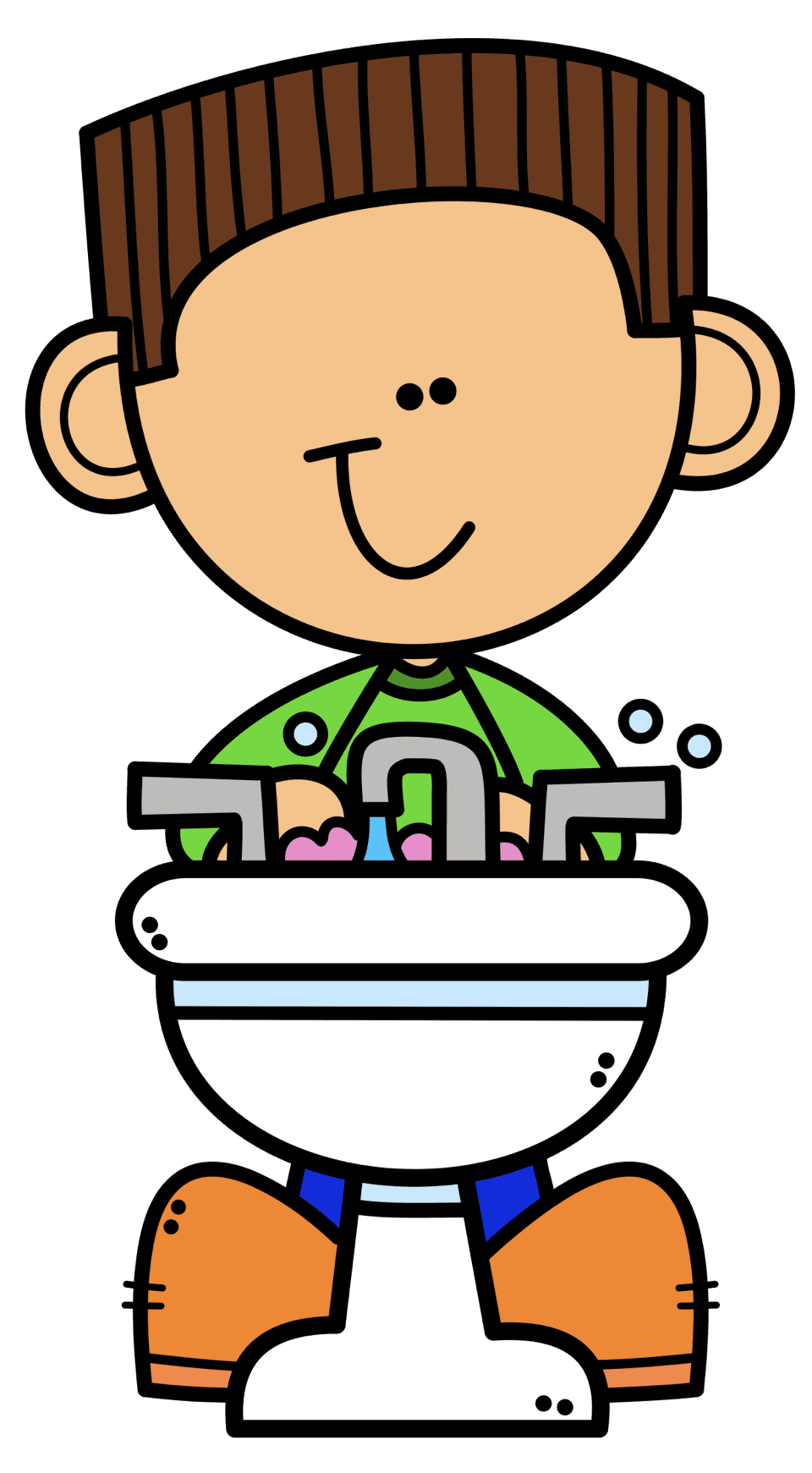 Washing hands pin page clipart free