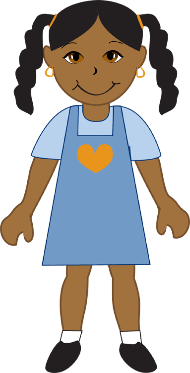 Get dressed american clipart african girl image with no background