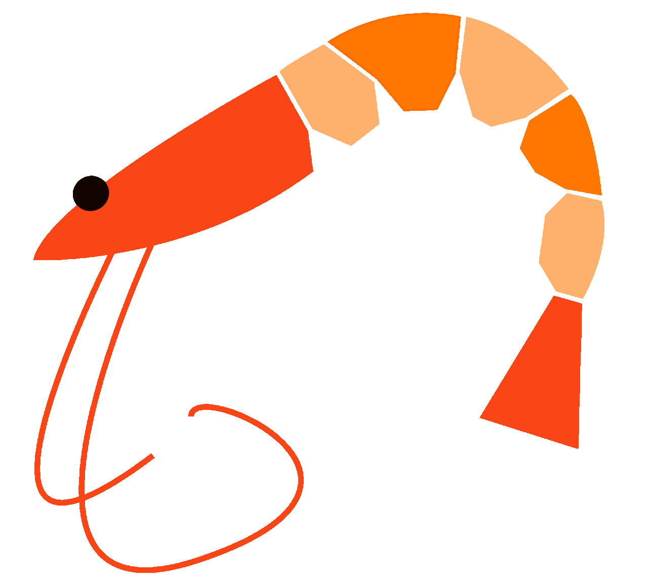 Shrimp pin page clipart image