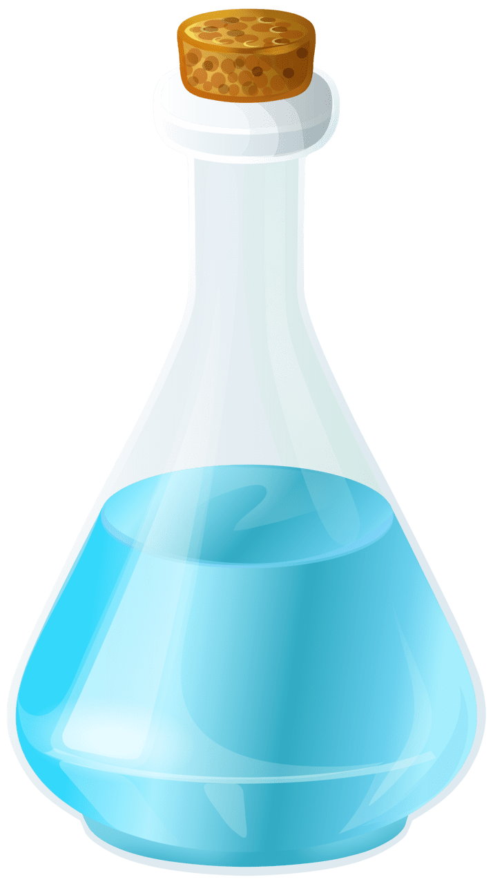 Chemistry halloween blue poison potion clipart free