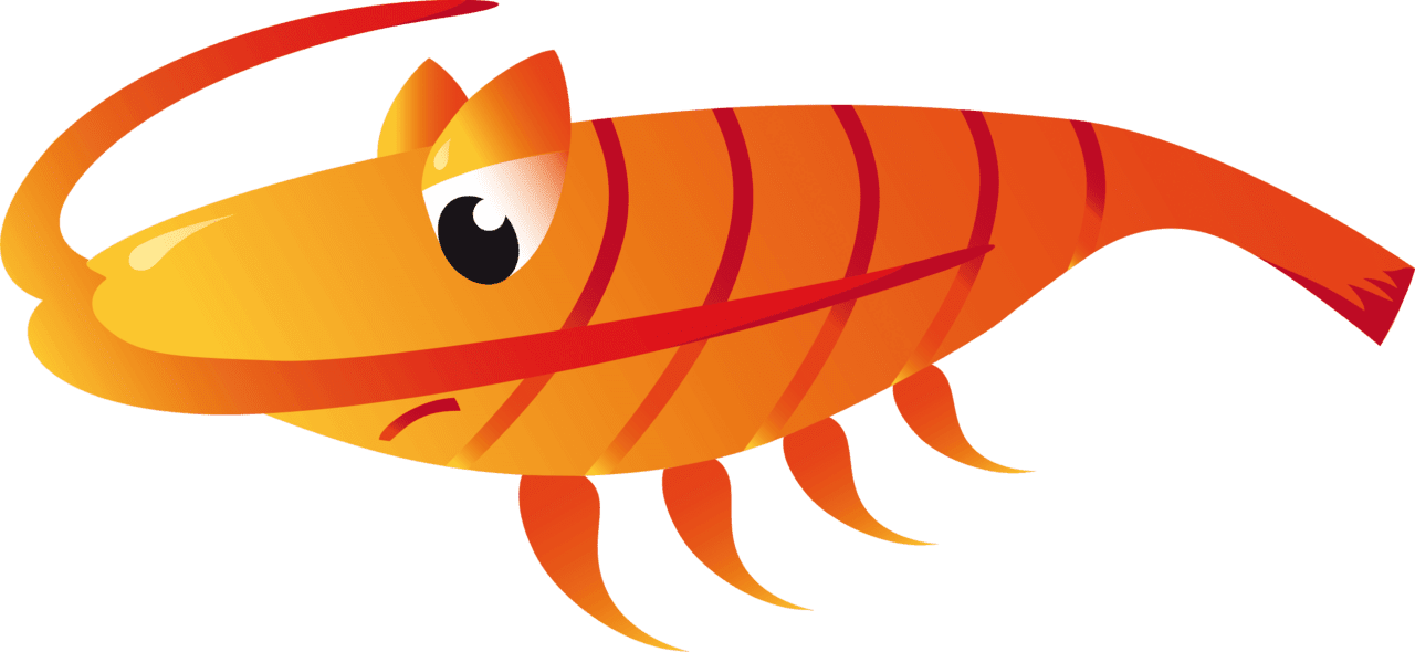 Shrimp pin page clipart logo