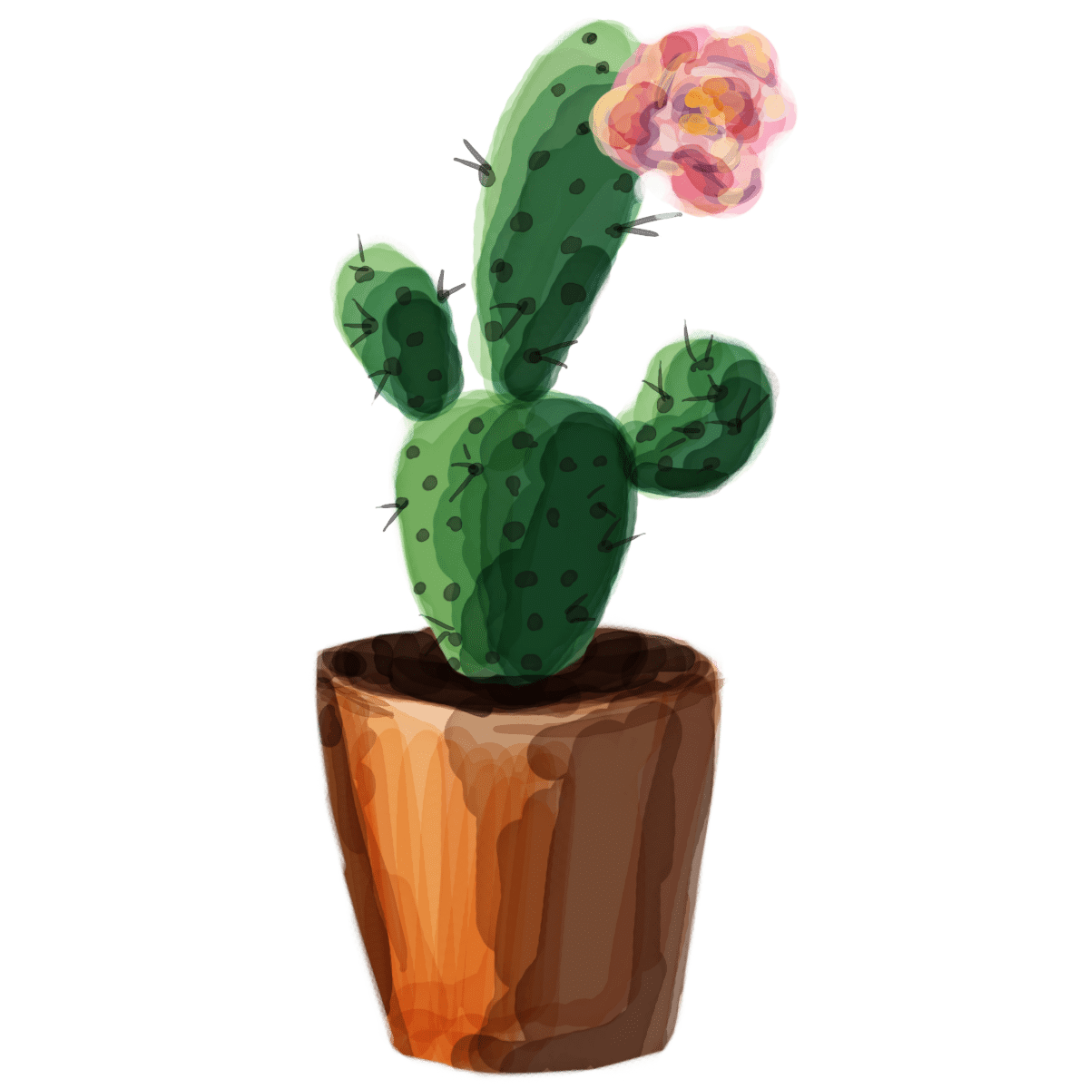 Flower pot pin page clipart image 4