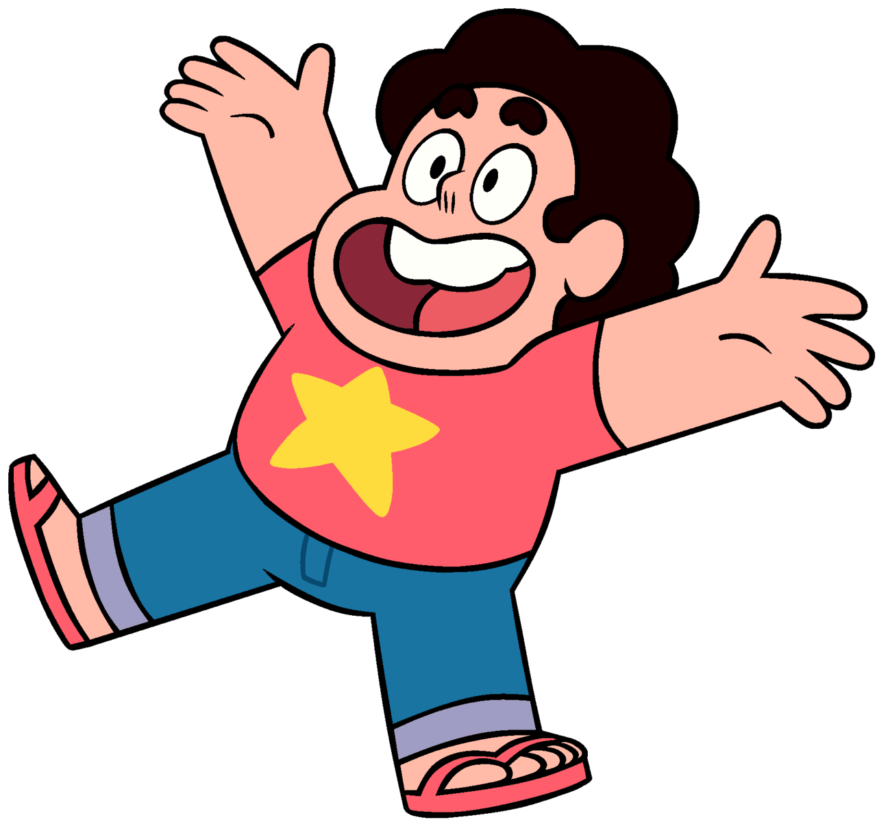 Waving steven universe character clipart vector