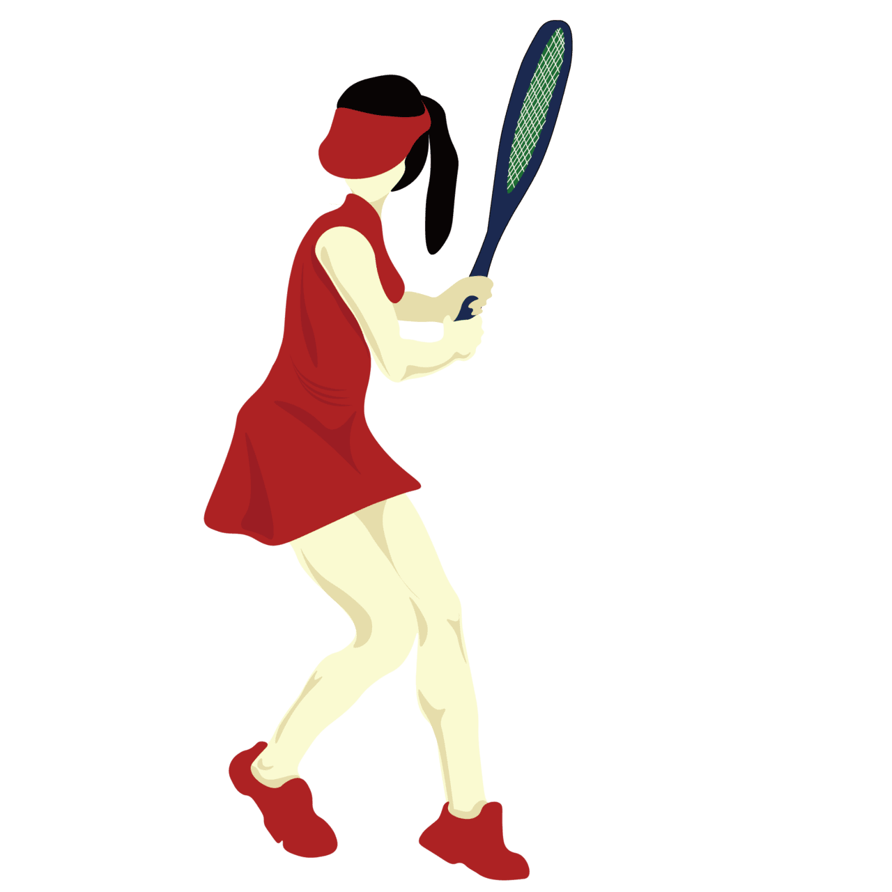 Girl playing tennis childhood white and clipart image for 2