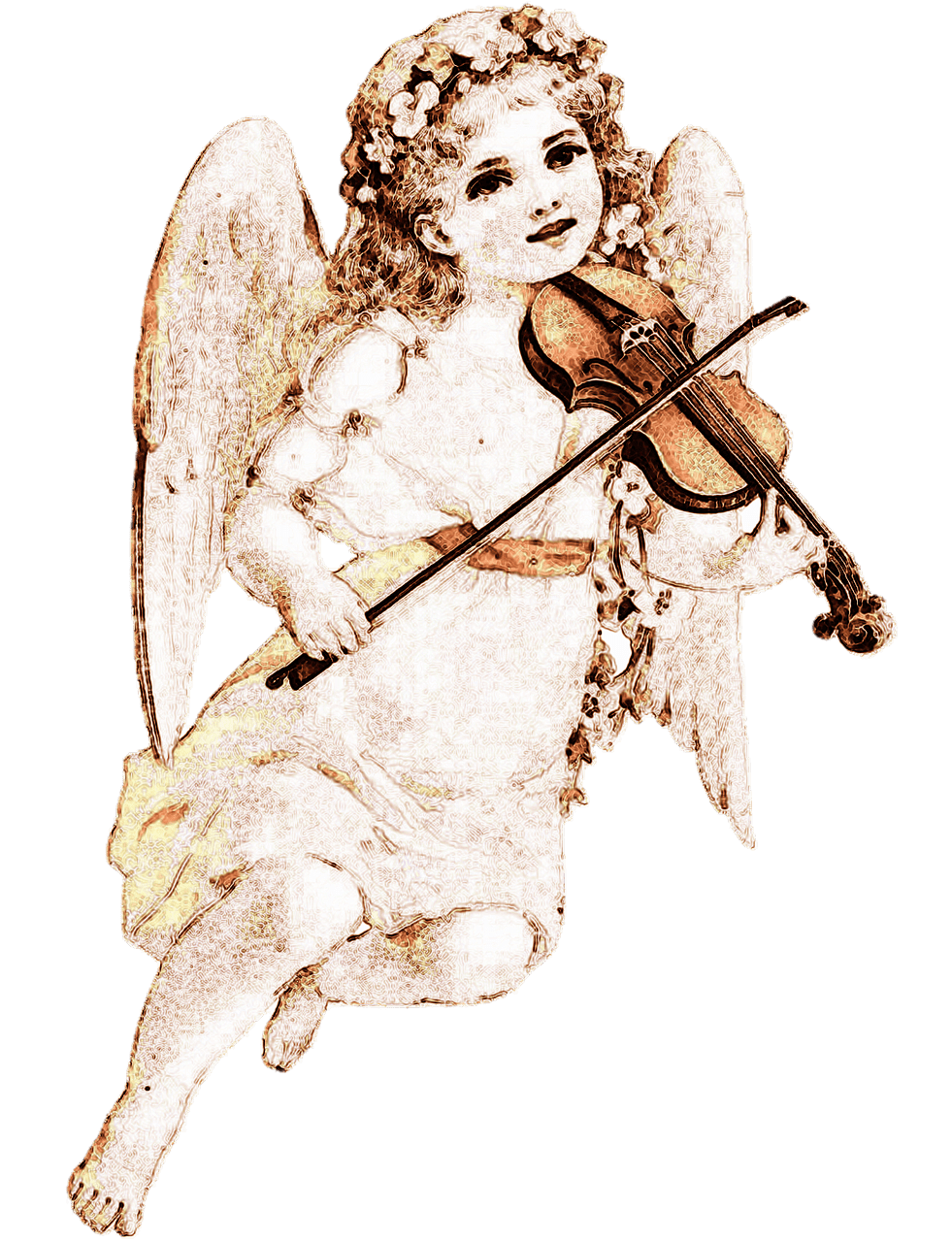 Violin heaven orchestra another heavenly inspired acrostic poetry collection with angels angel drawing drawings antique statue clipart vector