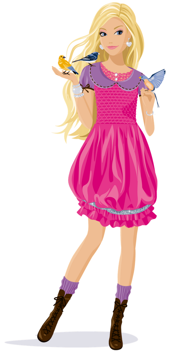 Barbie doll pin page clipart photo