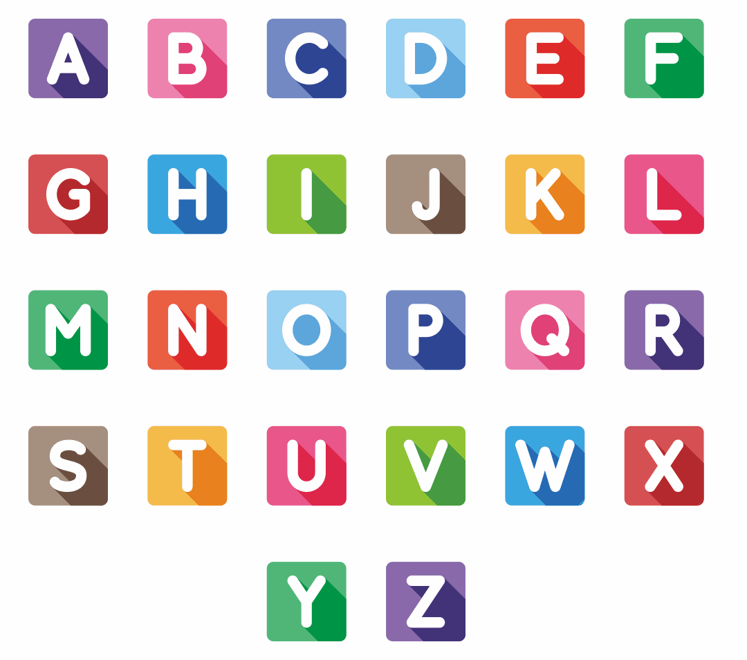 Alphabet large colored letters printables printablee clipart image