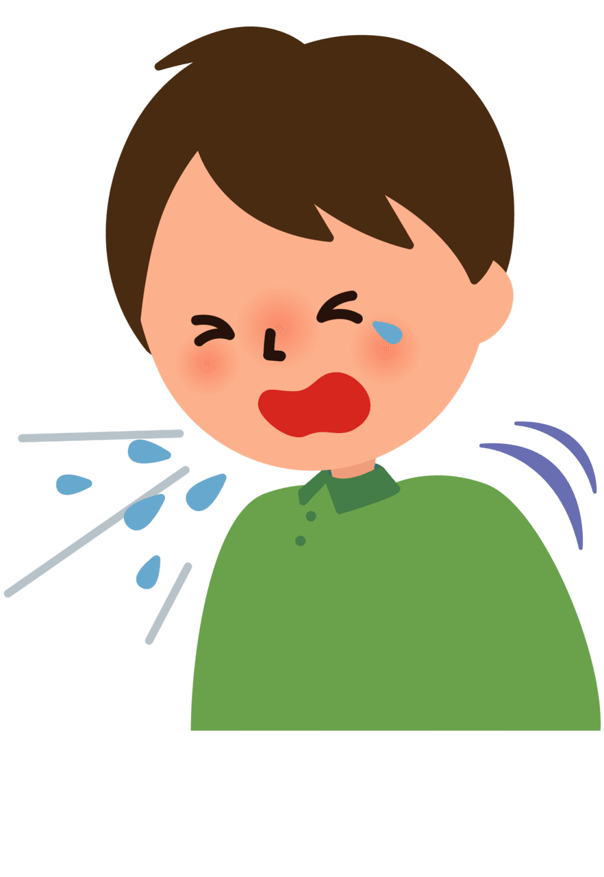 Man sneezing and sick with cold vector clipart images