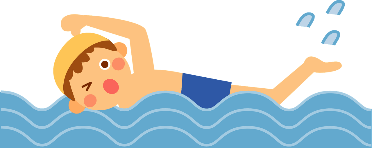 Boy swim mer vector clipart images