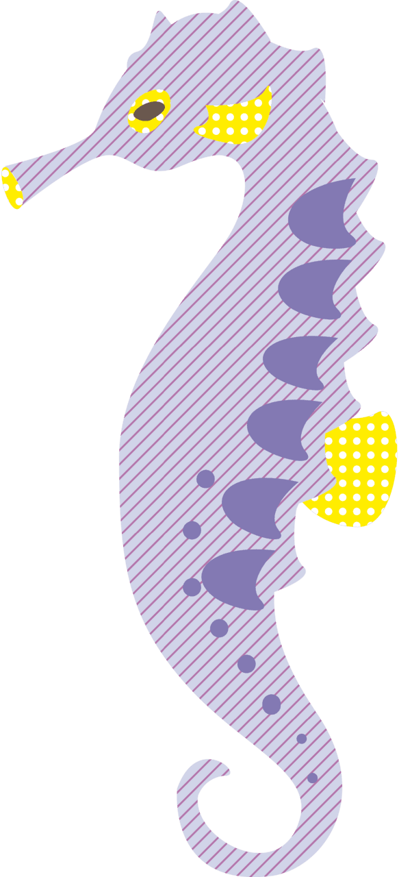 Seahorse vector clipart images 9