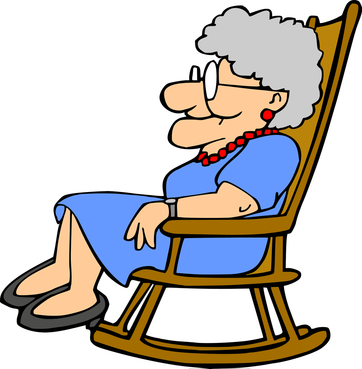 Grandma resting vector clipart images