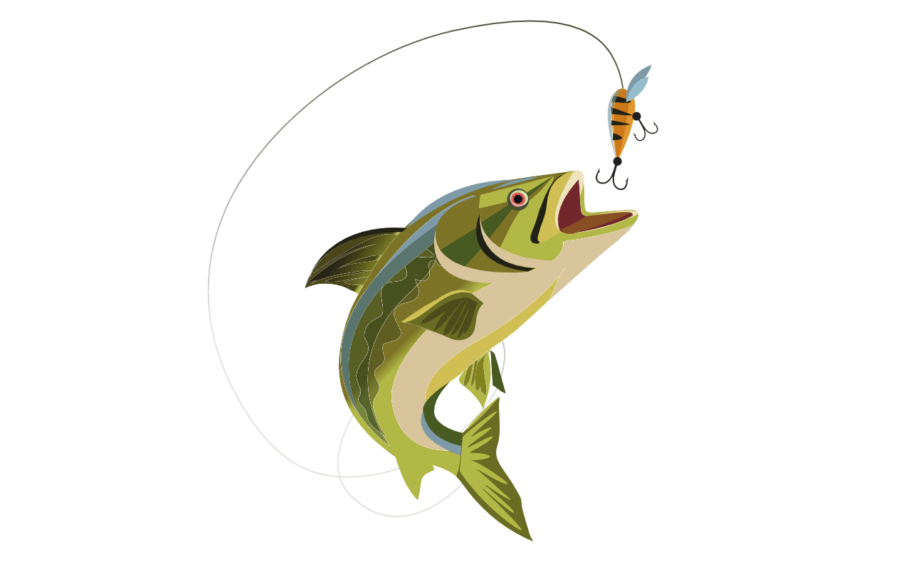 Fishing pole pin page clipart background 2