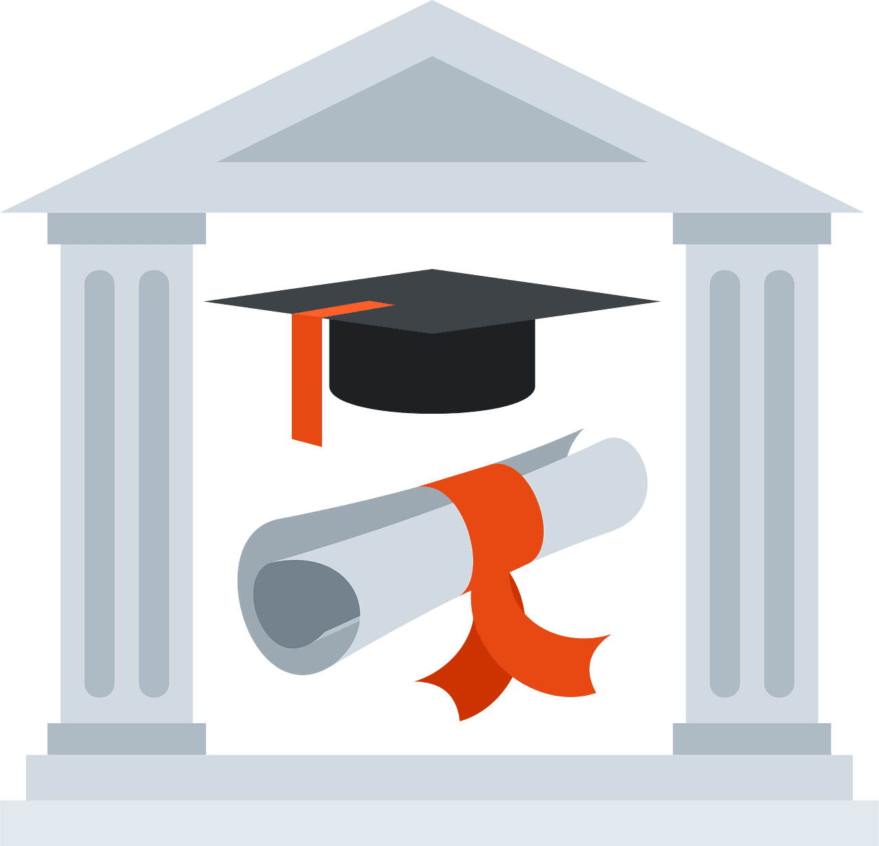 College graduation symbol vector clipart images