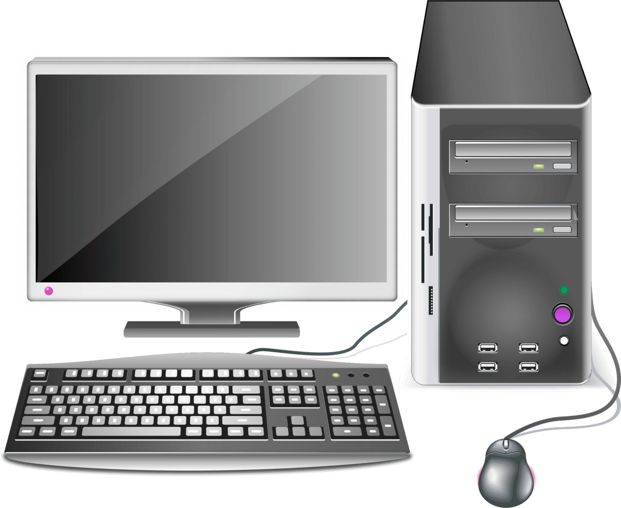 For computer puter station clipart vector