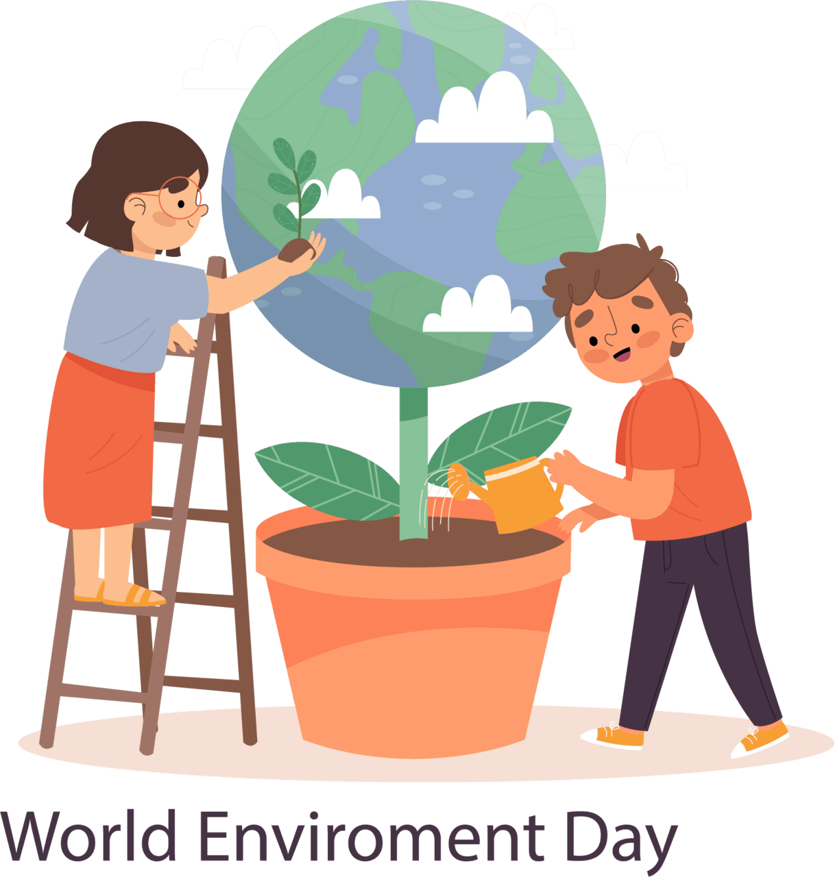 Gardening world environment day earth lion king drawings clipart image