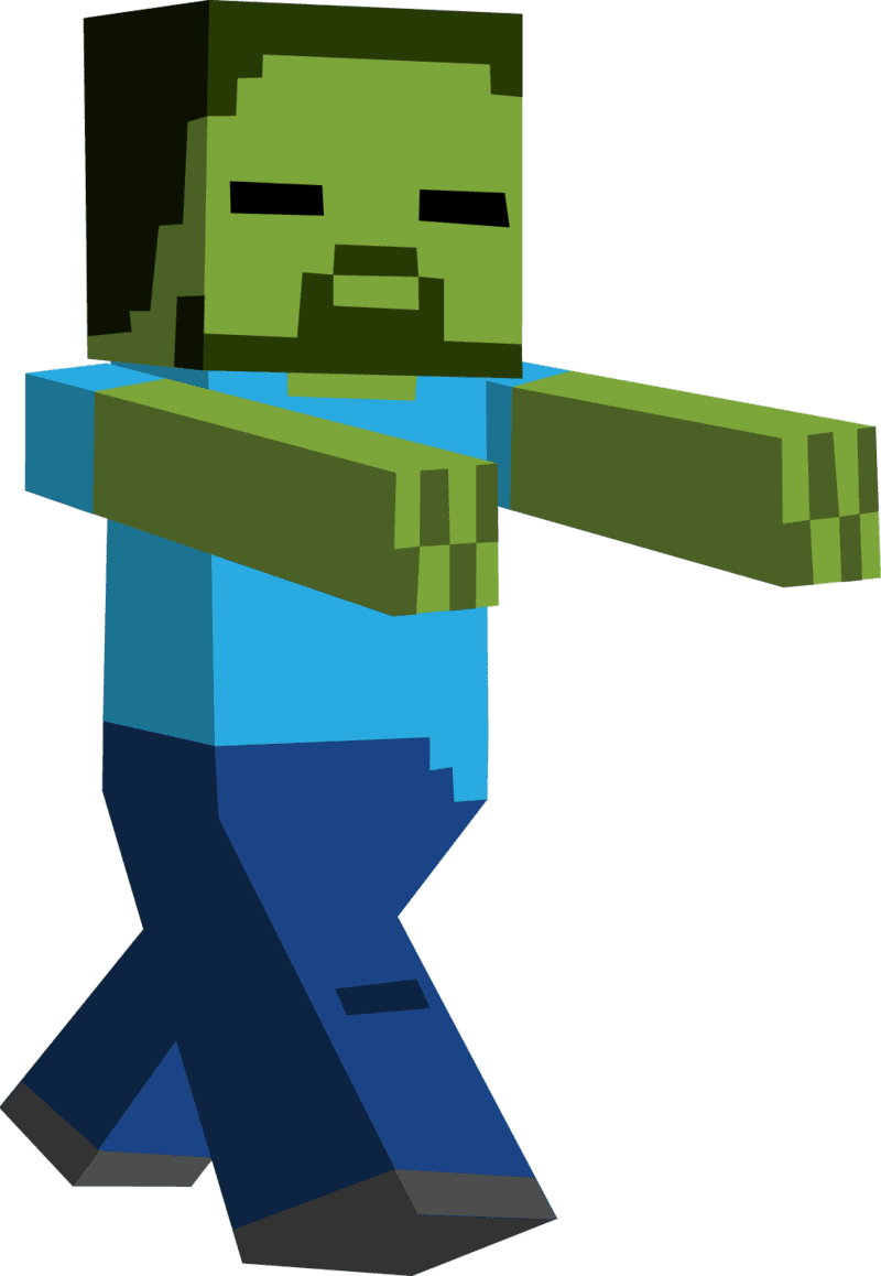 Minecraft zombie by toajahli deviantart clipart free