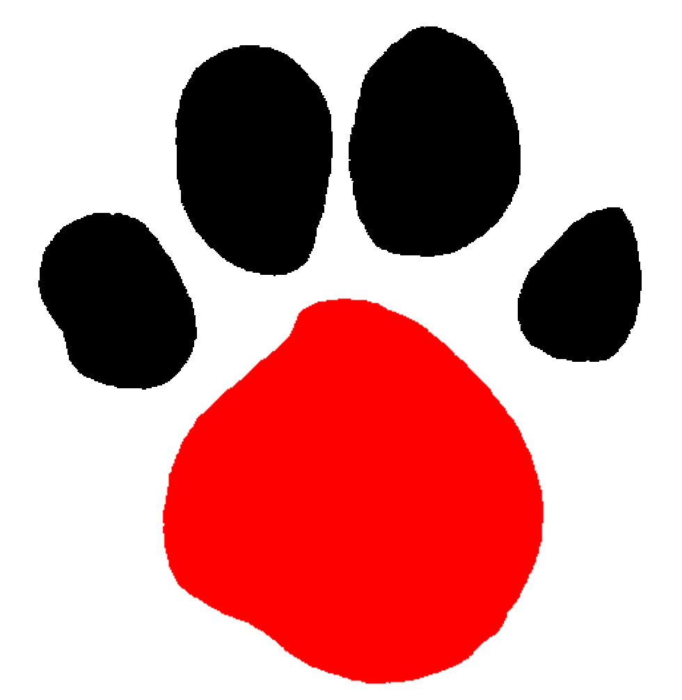 Dog paw pin page clipart background