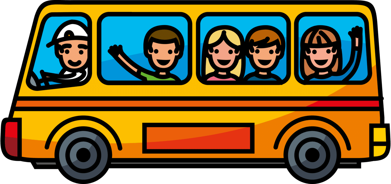 School field trip vector clipart images