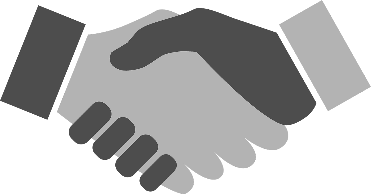 Shake hands handshake vector graphics of trustworthy clipart