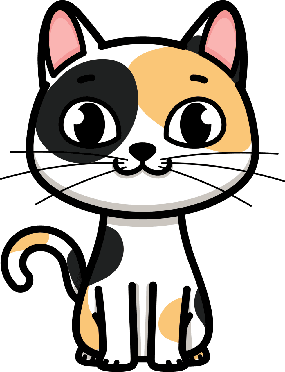 Cute cat page clipart clip art