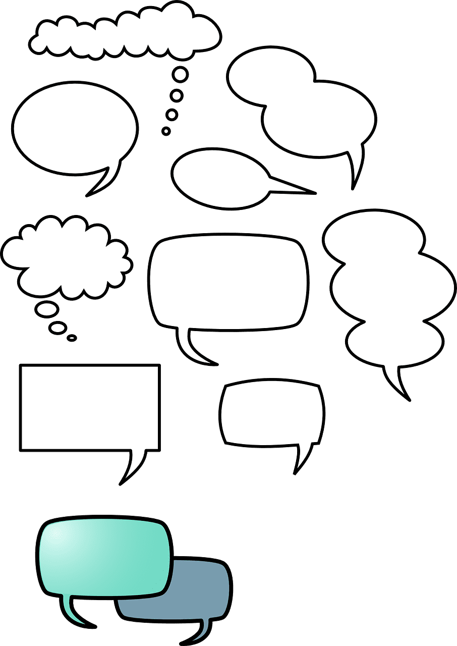 Communicate speech balloon th vector graphic clipart