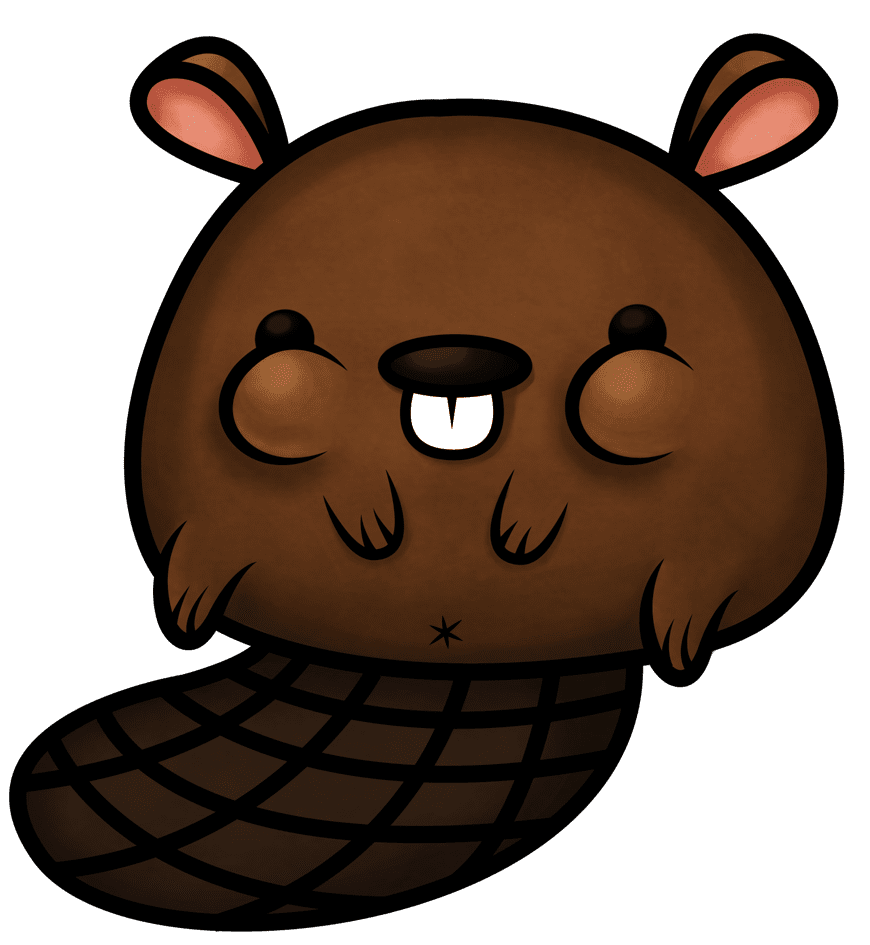 Beaver pin page clipart clip art